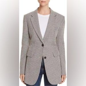 Theory Black and White Checkered Blazer